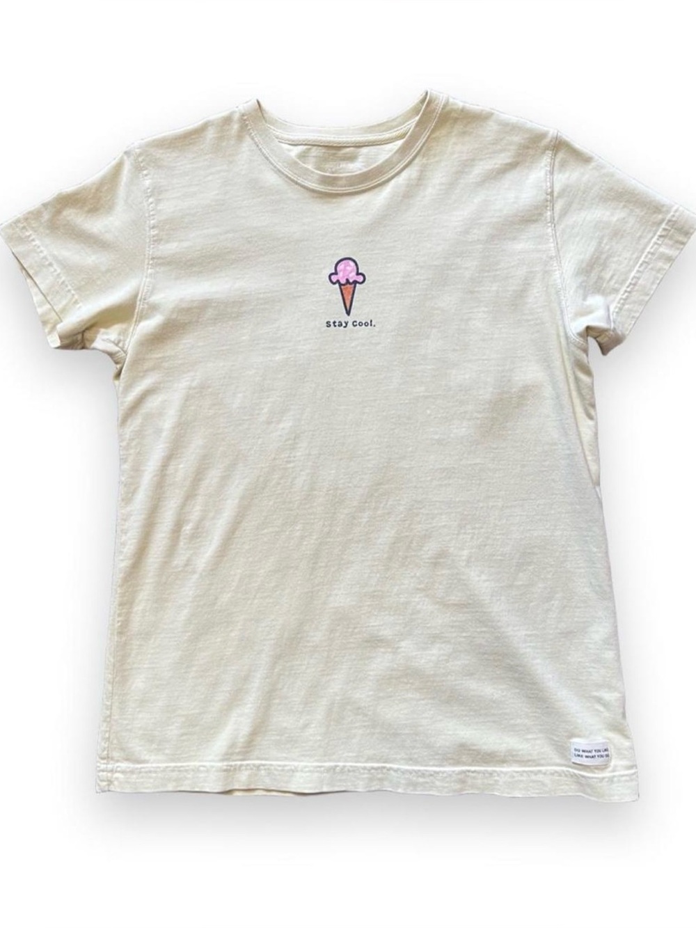 Women’s 'Stay Cool' Ice Cream Graphic Tee - Yellow
